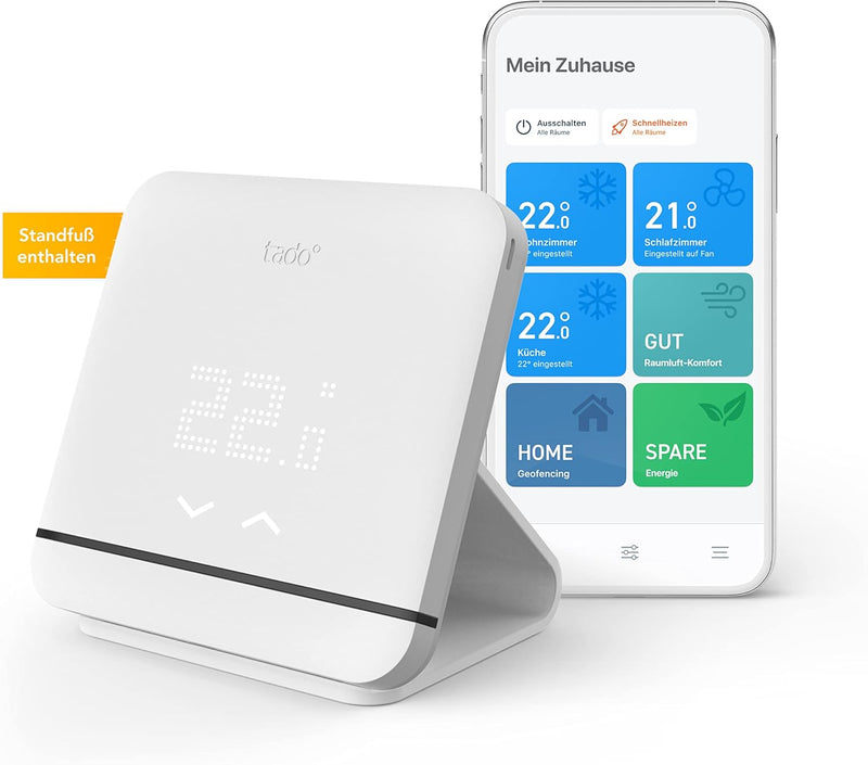 tado° smarte Klimaanlagensteuerung V3+ mit Standfuss – Klimaanlage digital steuern per App – optimal