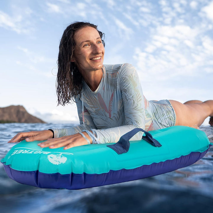 BIGTREE Bodyboard Aufblasbar Aufblasbares Surfbrett, leichtes tragbares Schwimmenbrett mit Griffen,