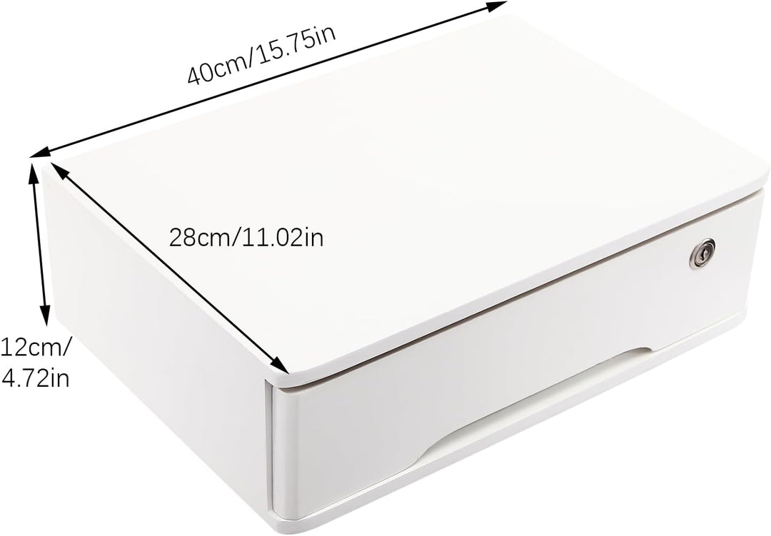 1 Schicht Desktop Storage Box, Desktop Storage Box mit abschliessbarer Schublade, Bürobedarf Schubla