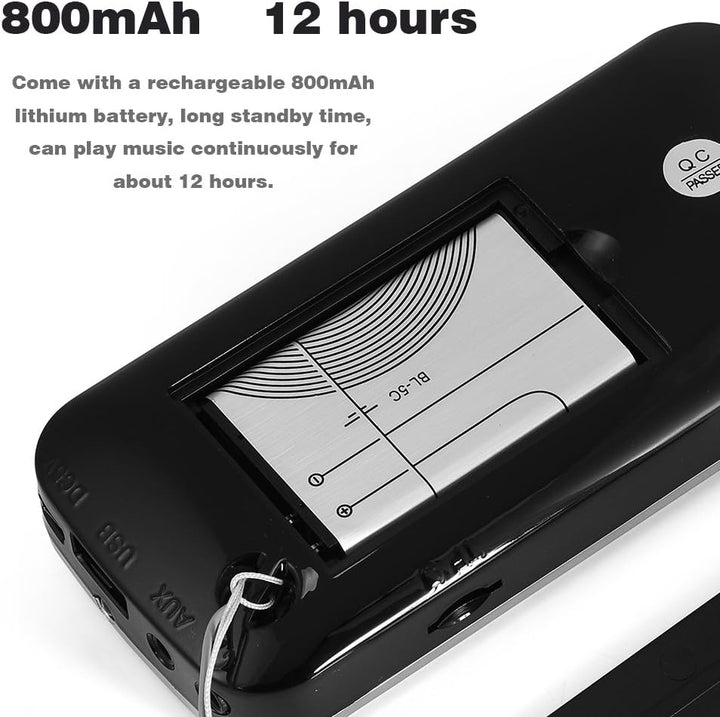 VBESTLIFE -Radio mit LED-Taschenlampe-Funktion, MP3-U-Scheibe des Musik-Spieler-FM TF