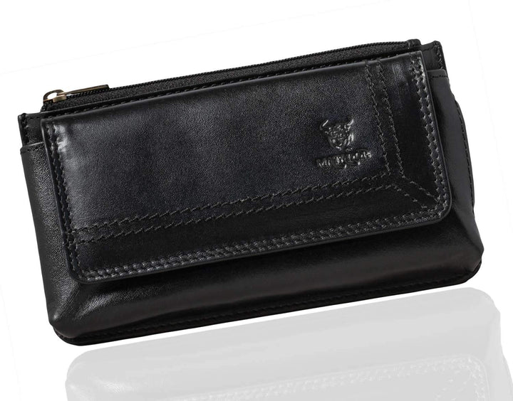MATADOR Handy-Tasche Gürteltasche Herren Echt Leder Quertasche mit Klettverschluss Breite Gürtelschl