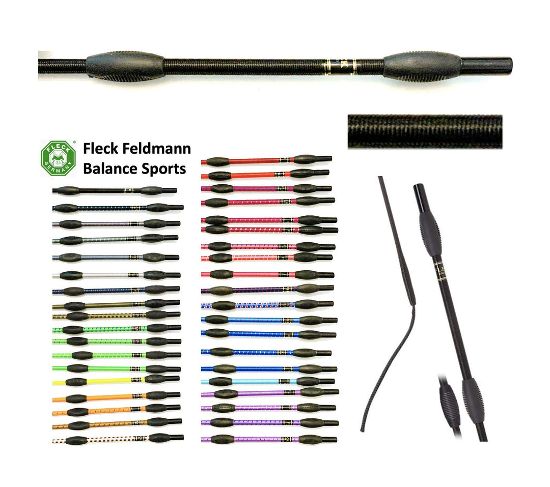 JA Horse Fleck Feldmann Balance Sports Dressurgerte Gerte Reitgerte (120 cm, schwarz) 120 cm schwarz