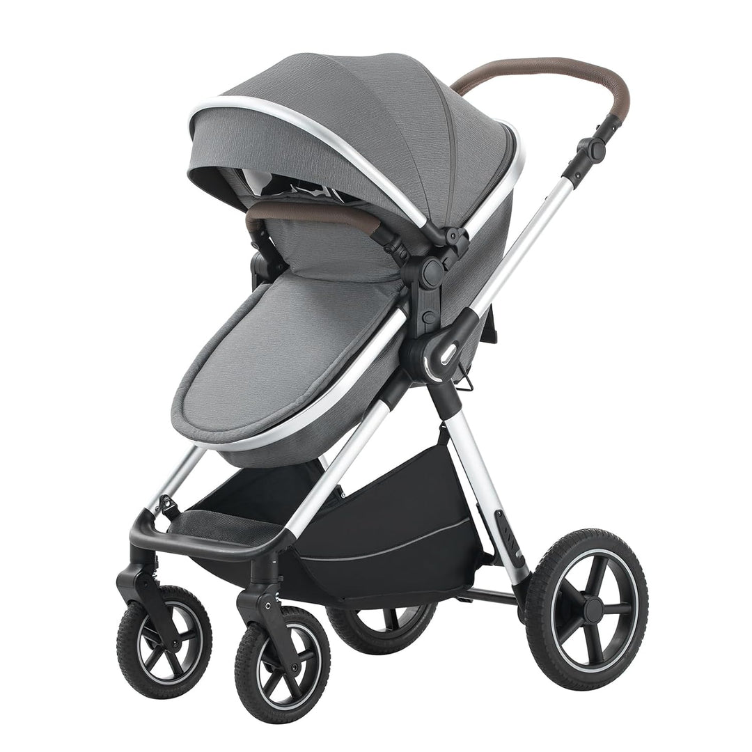 kinderwagen 3 in 1 Buggy Babybett Komplett Set Einem Klick Zusammenklappbarer Kinderwagen, 3 in 1 Ko