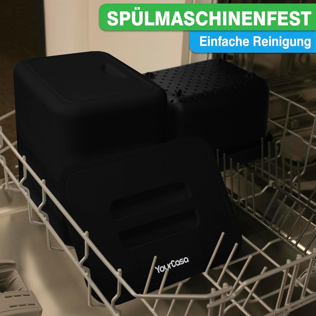 YourCasa Biomülleimer Küche 7L - Komposteimer zum Einhängen mit Sieb - Spülmaschinenfest - Biomüll B