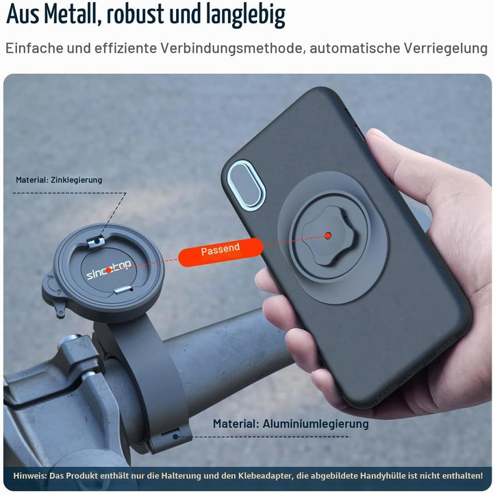 Handyhalterung Fahrrad,Motorrad Handyhalter mit universellem Adapter,Out-Front-Fahrradlenker halteru