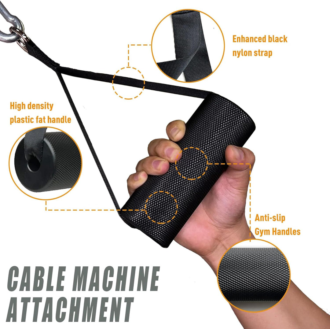 Arm-Wrestling-Griffe, dicke Armwresting-Trainingsgeräte, Lat-Pulldown-Aufsätze, D-Griff, V-Bar-Kabel