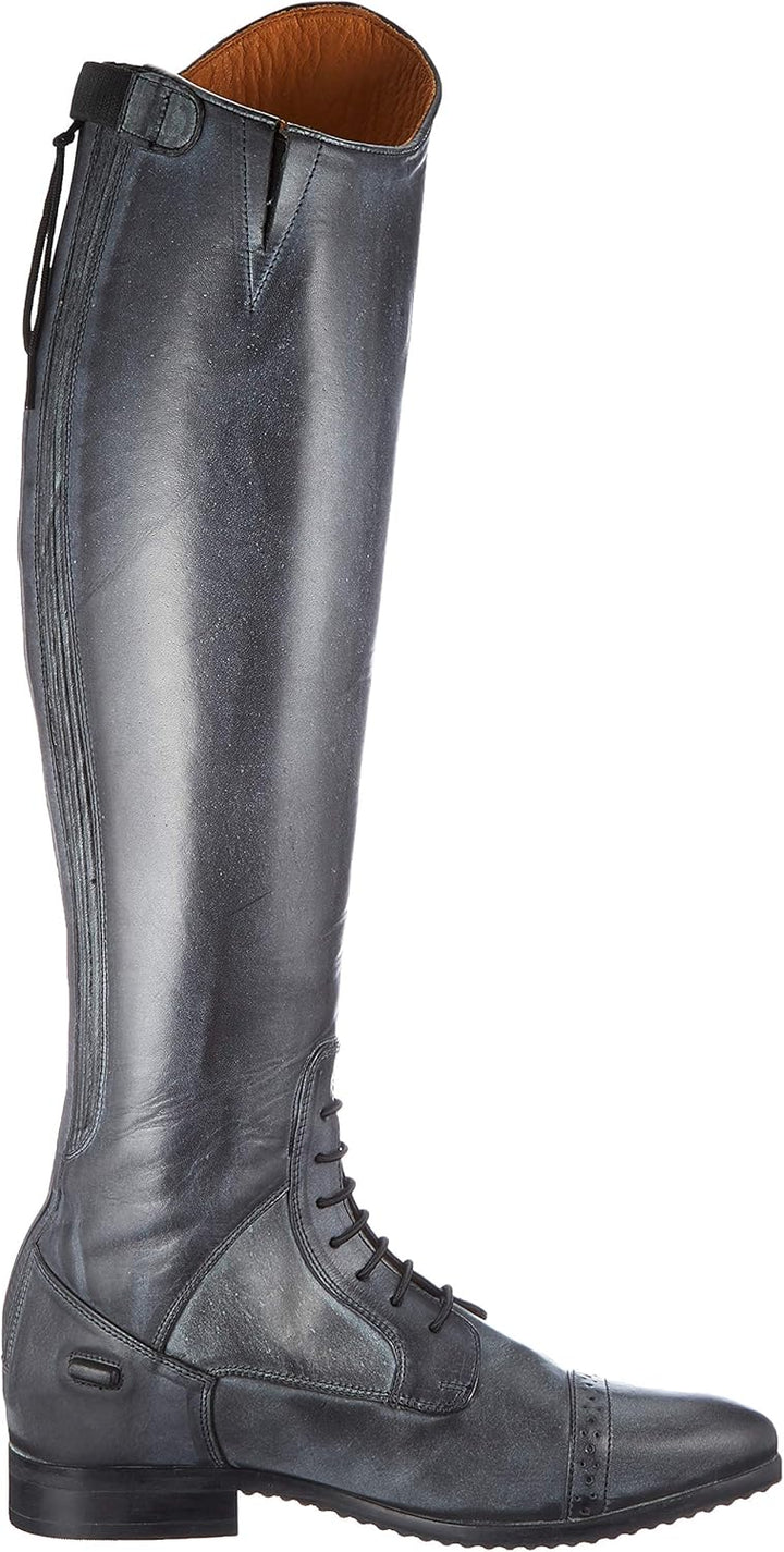 HKM Herren Reitstiefel Valencia Standardlänge/Weite 45 EU Schwarz Grau, 45 EU Schwarz Grau