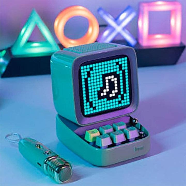 Divoom DitooMic Bluetooth-Lautsprecher-Mikrofon, Karaoke-Funktion, Grün