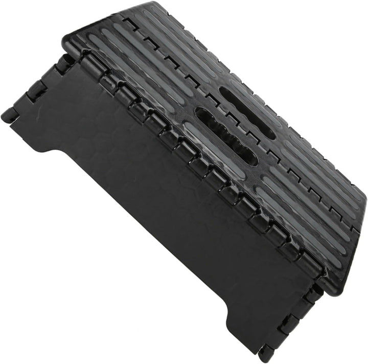 Klappbarer Tritthocker, Tragbar, rutschfest, Schwarzer Kunststoff, für Küche, Badezimmer, Auto, Reis