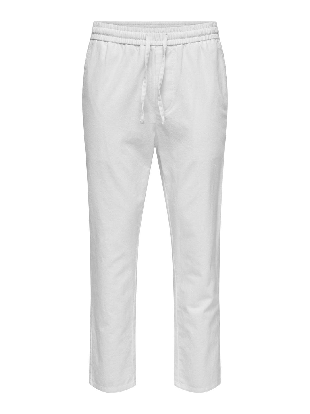 ONLY & SONS Herren Sweatpant ONSLINUS Crop LIN - Tapered Fit - XS S M L XL XXL, Bright White