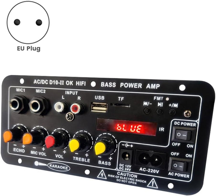 Verstärkerplatine mit Optischem Audio, Bluetooth, AMP, USB, FM-Radio, TF-Player, DIY-Audio-Subwoofer
