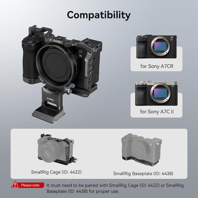 SMALLRIG Rotatable Collar Mount Plate für Sony A7CII / A7CR-Kamera, muss mit 4422/4438 verwendet Wer