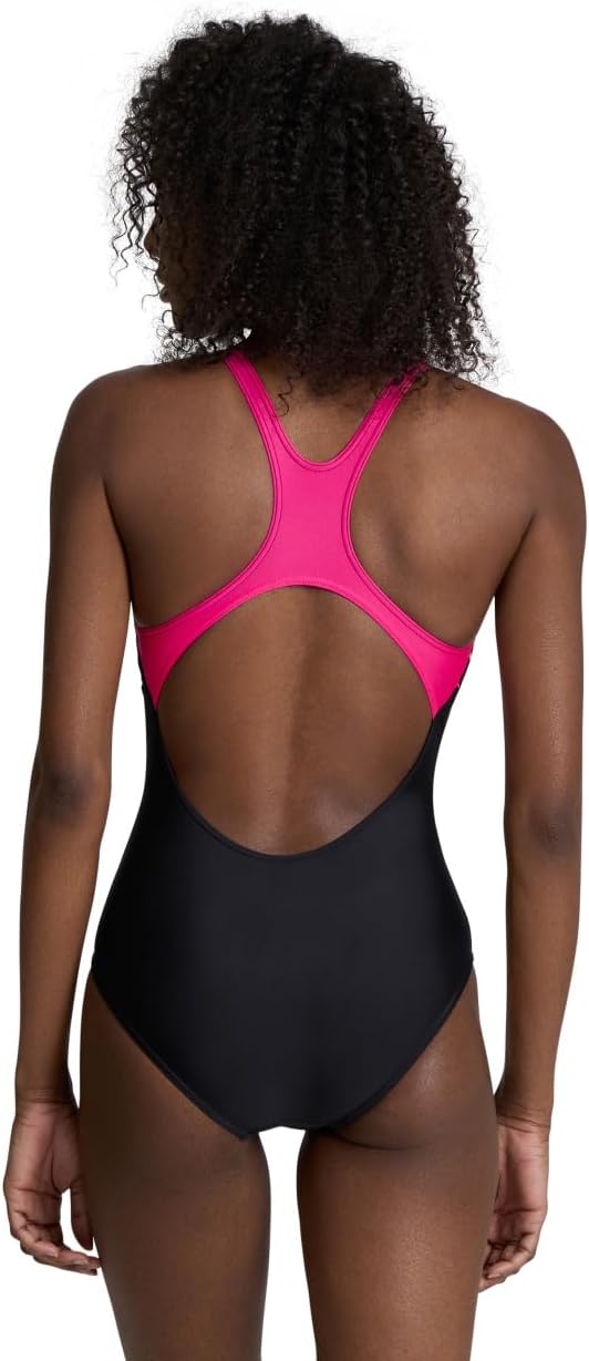 ARENA Damen Women's Swim Pro Back Graphic One Piece Swimsuit (1er Pack) 34 Black-freak Rose, 34 Blac