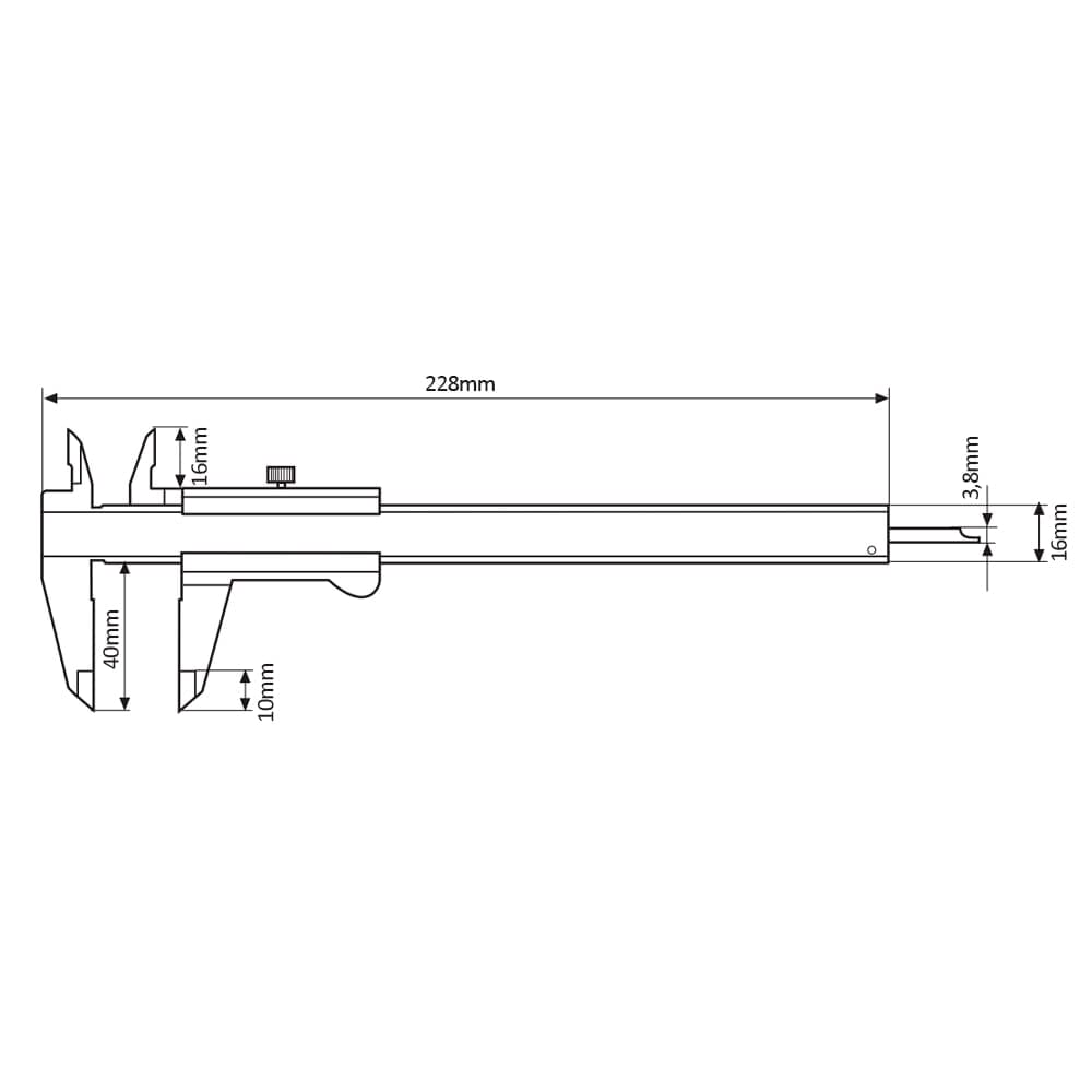 MAHR 16 FN Messschieber 150 mm mit Feststellschraube Single