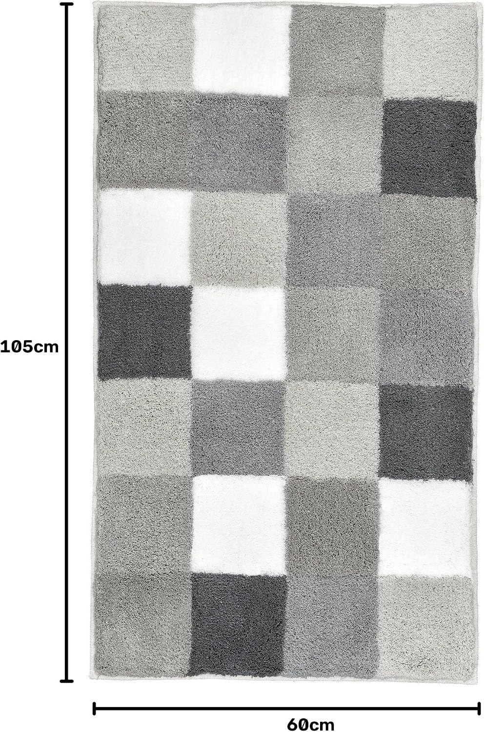 Kleine Wolke Caro Badteppich, Mikrofaser, Flanell, 1 cm cm, 60 x 105 cm Flanell 60 x 105 cm, Flanell