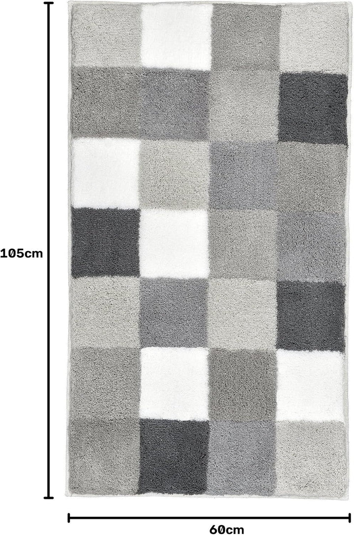 Kleine Wolke Caro Badteppich, Mikrofaser, Flanell, 1 cm cm, 60 x 105 cm Flanell 60 x 105 cm, Flanell