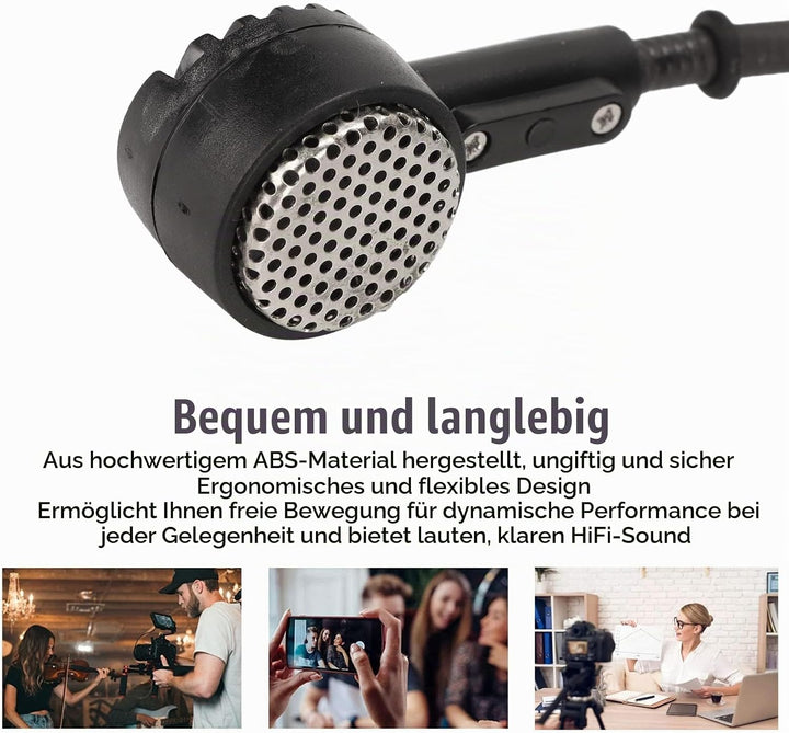 Ohrbügelmikrofon, Tragbares Kabelgebundenes Headset-Mikrofon, Ergonomisches, Dynamisches Mikrofon mi