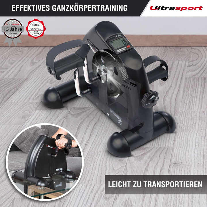 Ultrasport Mini Bike, kompakter Heimtrainer, Arm- und Beintrainer, Pedaltrainer, ideal für Senioren