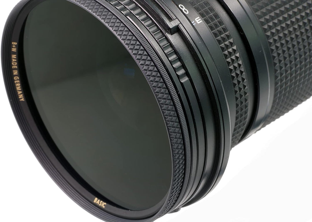 B+W Polarisationsfiter Zirkular - S03 Basic Line - 77 mm, MRC 16x, Grip-Drehring, für Weitwinkel- bi