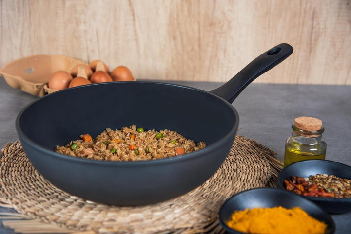 Arcos Serie Kaula | Antihaft-Wok 28x28 cm | Geschmiedetes Aluminium | QuanTanium Beschichtung | Geei