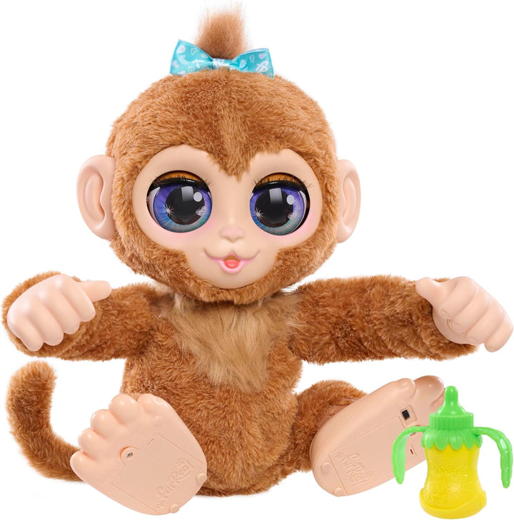 FurReal Peanut, das verspielte Äffchen, interaktives Spielzeug, 38 cm grosser Plüschaffe mit Soundef