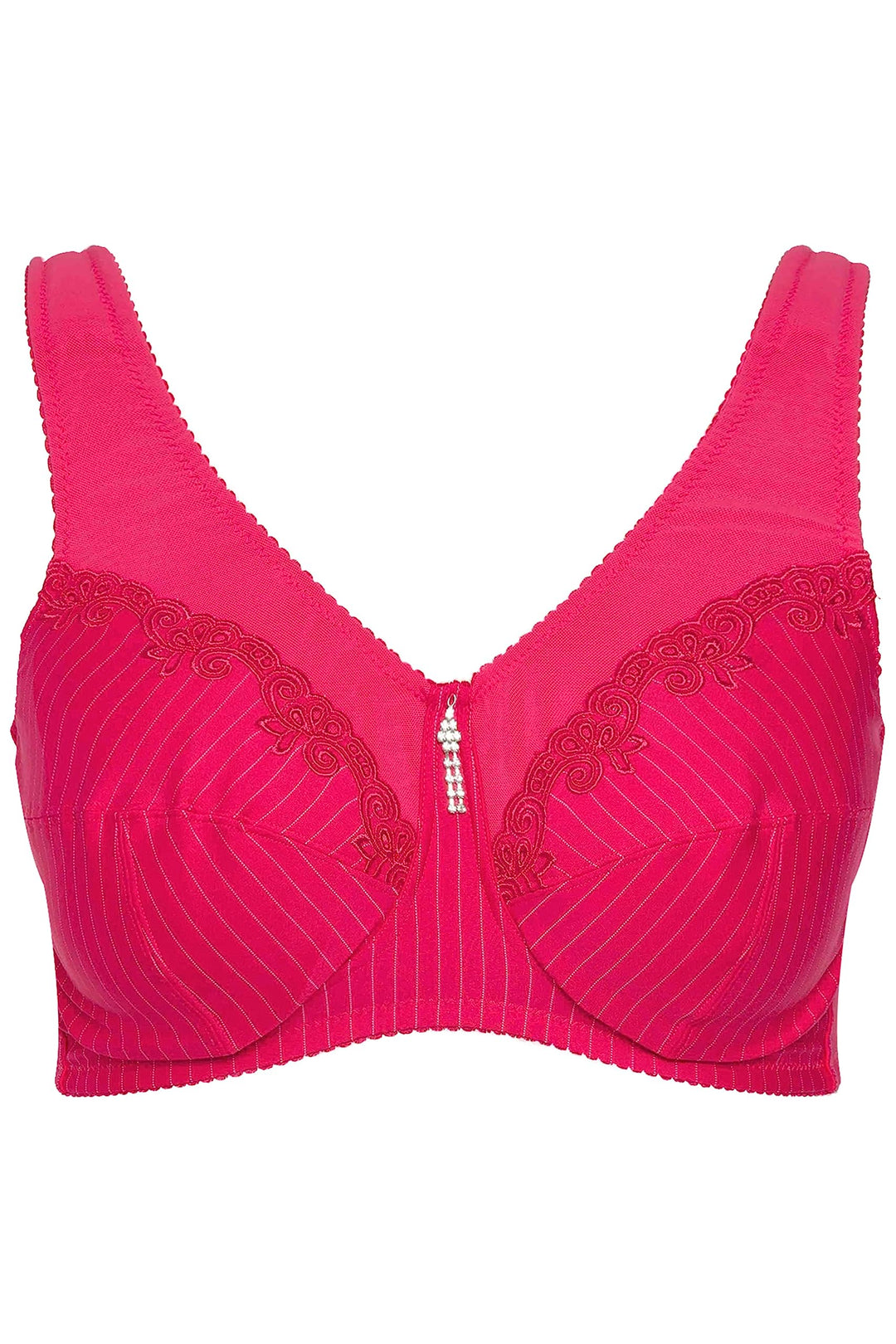 Ulla Popken Damen Entlastungs-BH, Ohne Bügel, Strassanhänger, Cup C - G Bra (1er Pack) 100C Sorbet P