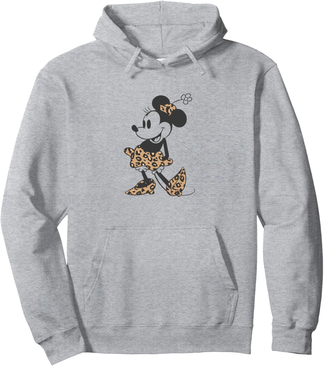 Disney Minnie Mouse Cheetah Print Outfit Pullover Hoodie