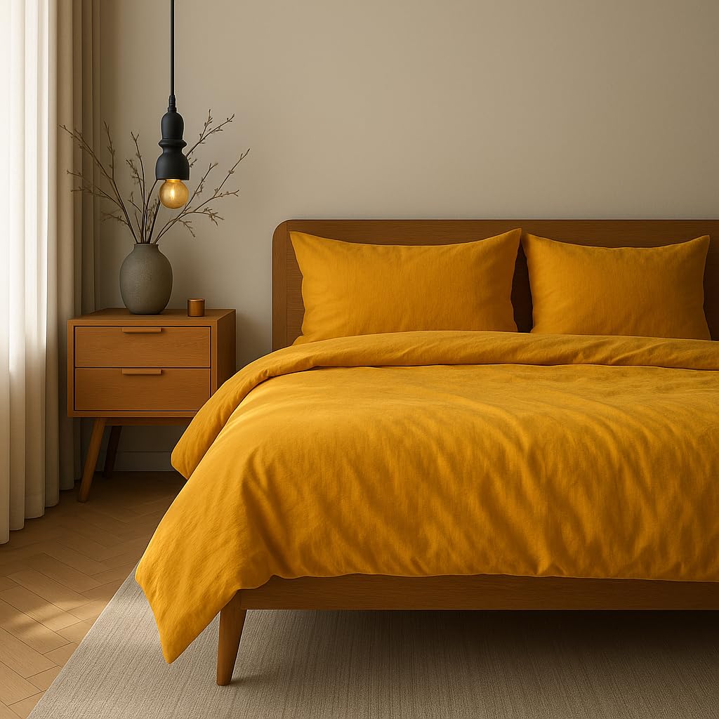 VelvetHome Deluxe Bettwäsche 135x200 Baumwolle Bettbezug 135x200 cm mit Kissenbezug 80x80 cm Hohe Qu