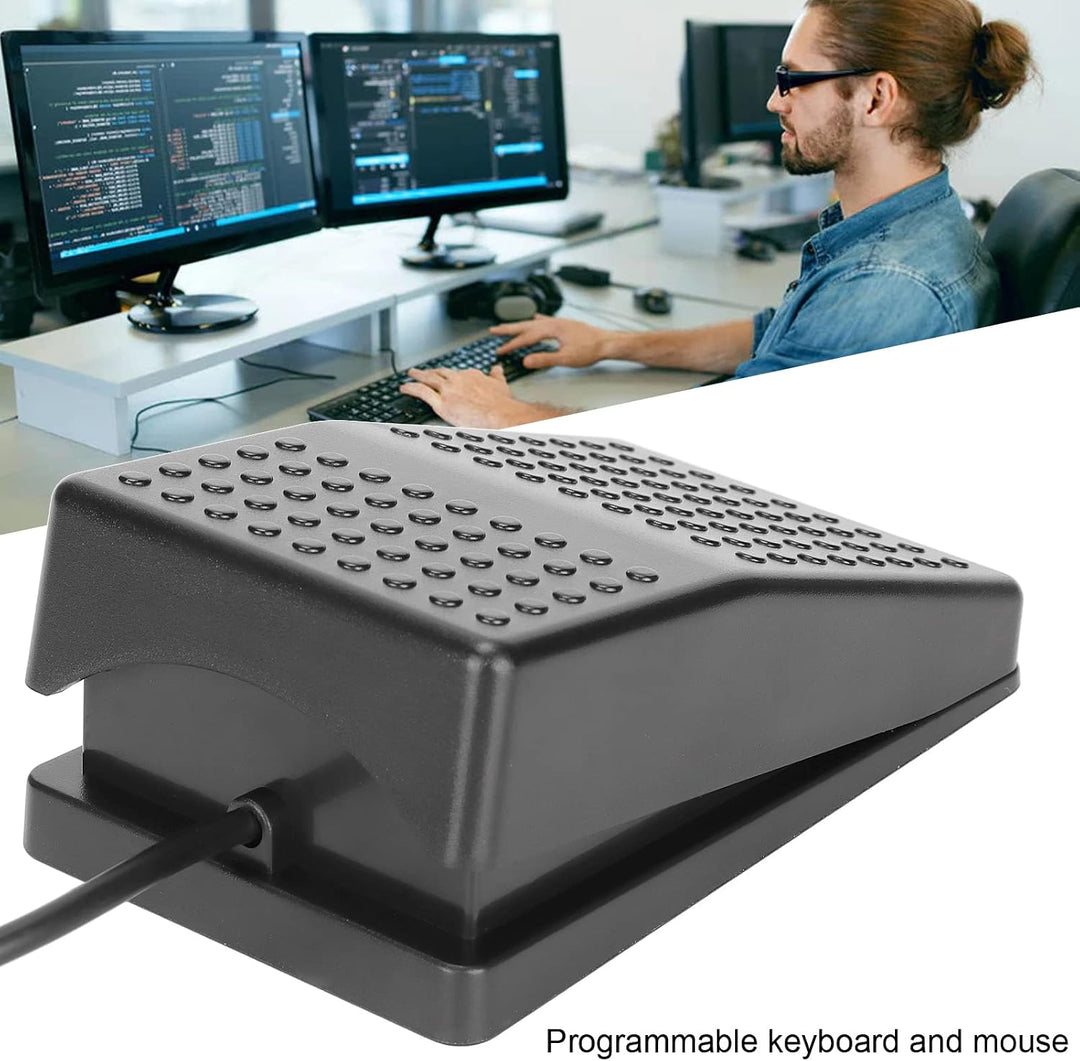 PC USB Fusspedal, Rutschfestes Einzelfusssteuerungs Tastatur Aktionsschalterpedal, Kundenspezifische