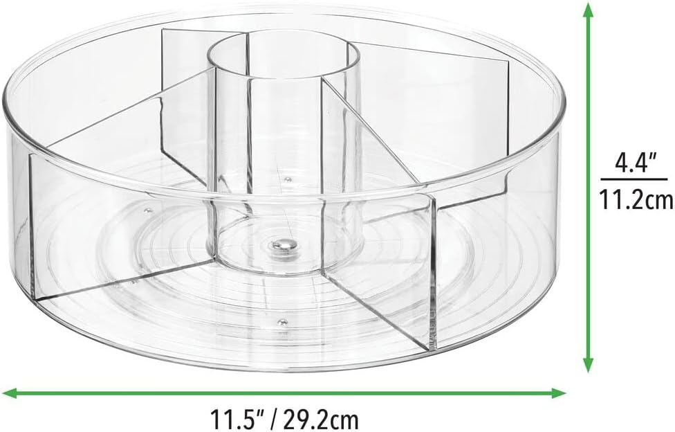 mDesign 2er-Set Drehteller für die Küchentheke, den Vorratsschrank oder Kühlschrank – Lazy Susan mit