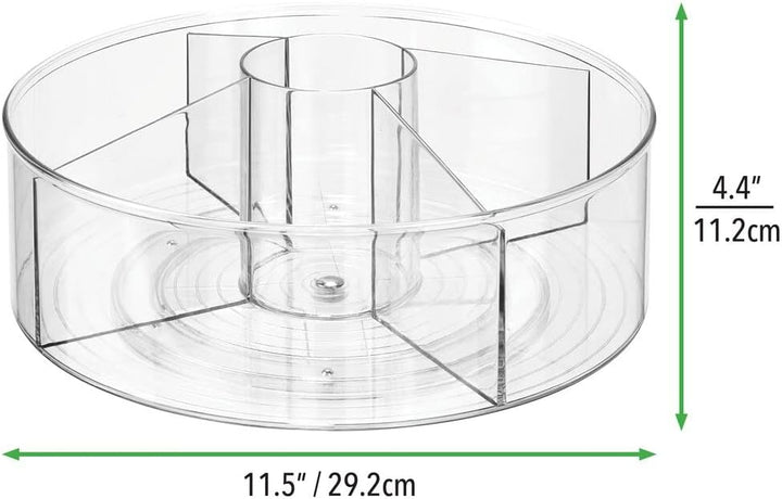 mDesign 2er-Set Drehteller für die Küchentheke, den Vorratsschrank oder Kühlschrank – Lazy Susan mit