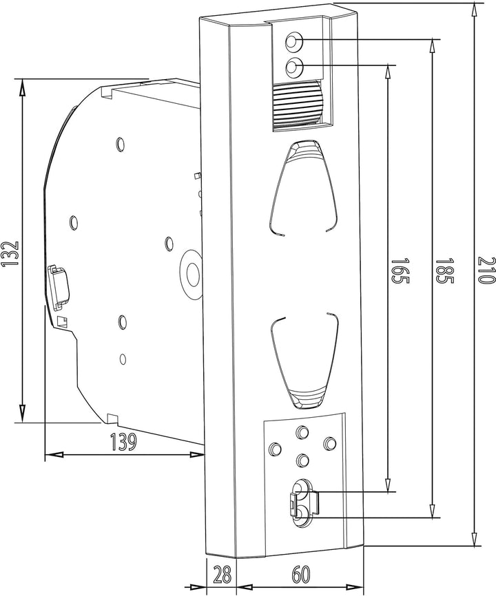 SuperRollo GW190 elektrischer Gurtwickler, Unterputz für Gurtkasten, für 23 mm Gurtband, Rolladenant
