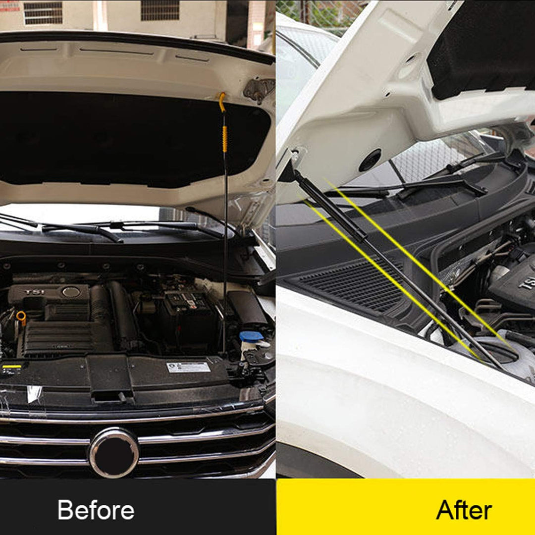 LFOTPP Motorhauben Gasfeder für T-Roc, Schwarze Gasdruckfeder Motorhaube, 2 Stück