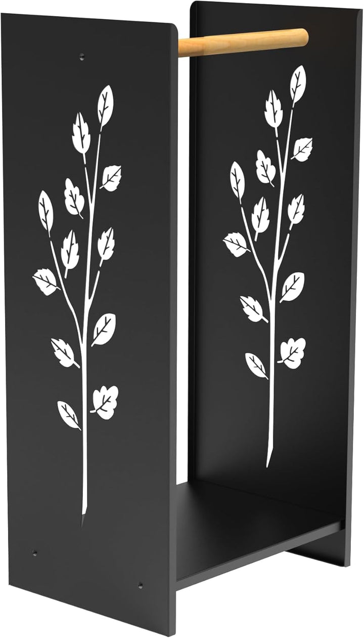 tuning-art KR08 Kaminholzregal Brennholzregal Kaminholzständer Innen Aussen Pulverbeschichtet Baum M