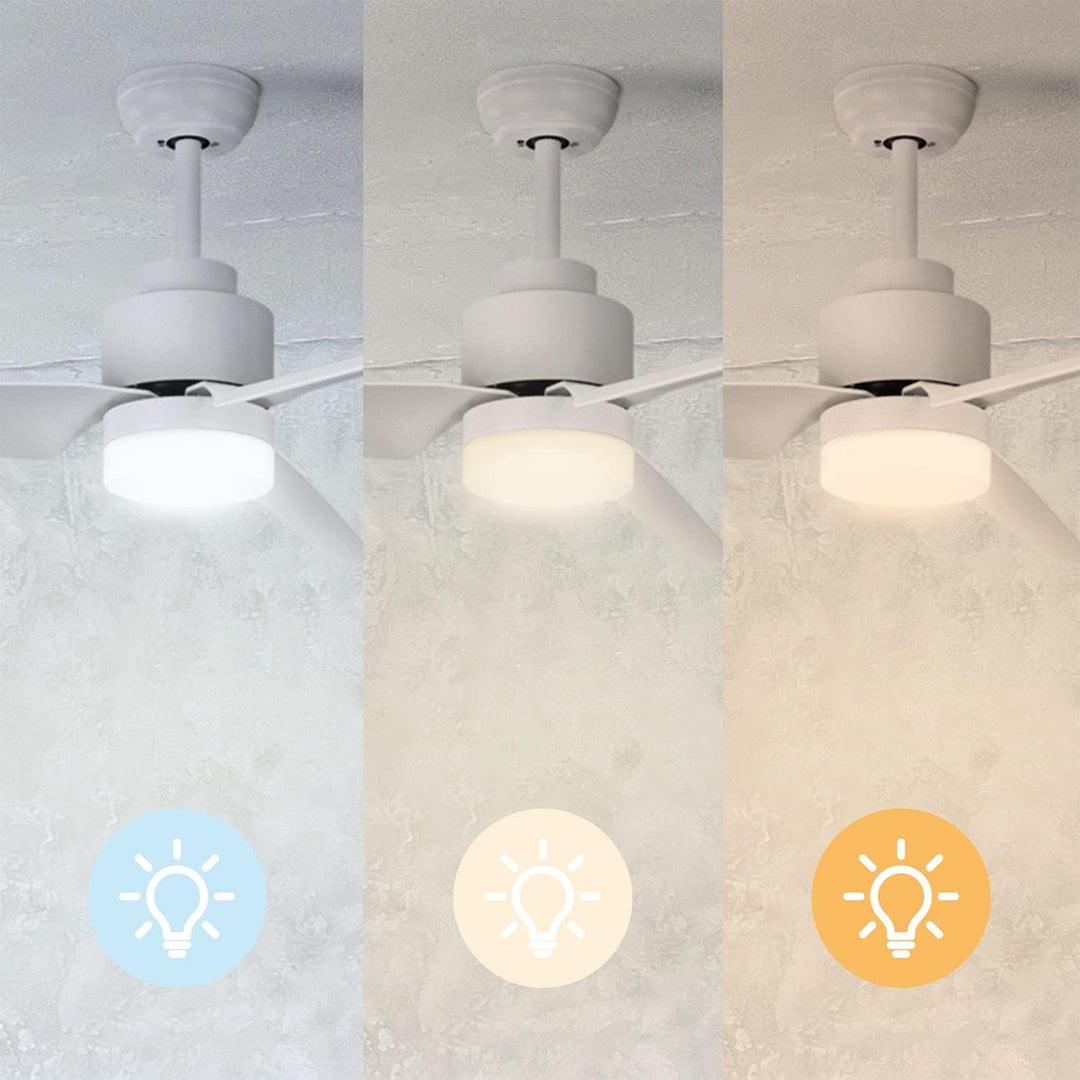 SPC Conforto DC Max 2 - Deckenventilator mit dimmbarem Licht, Motor DC 43 W, super leise und effizie