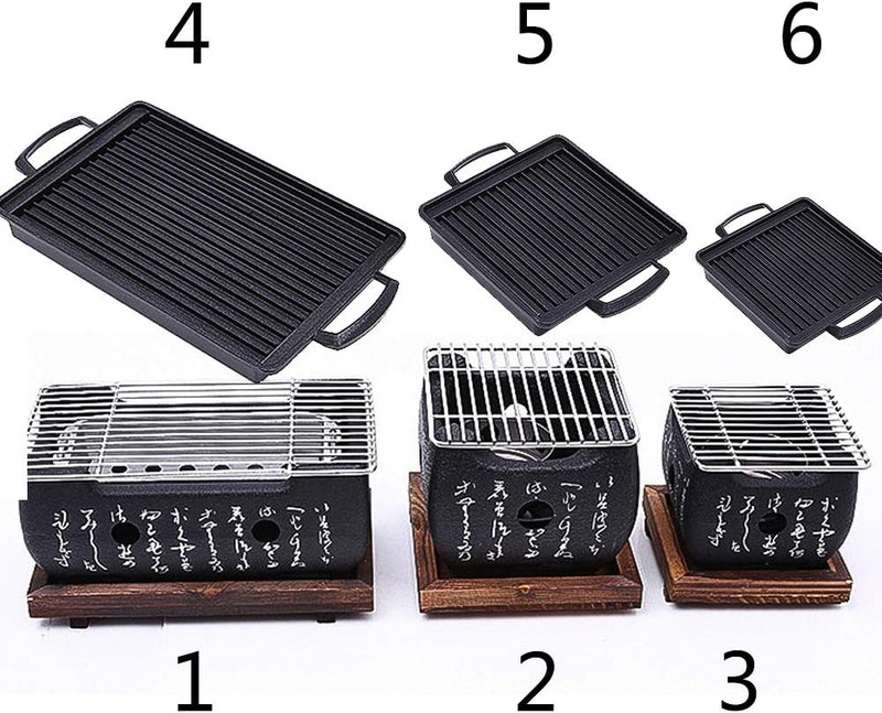 Amusingtao Japanische Holzkohle Mini Tischgrill, Grillplatte, Tragbarer Kocher, Partytisch Zubehör,