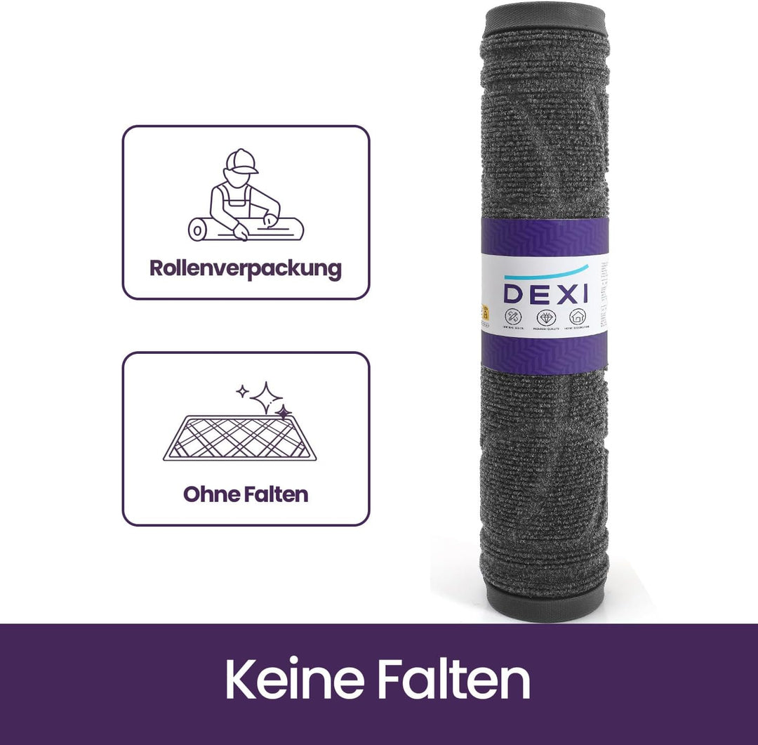 DEXI Fussmatte Aussen rutschfest 40 x 60 cm, Schmutzfangmatte Waschbar, wetterfest Fussmatte Innen f