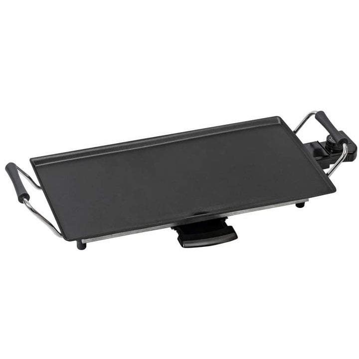 Bestron elektrischer Tischgrill, Plancha-/Teppanyaki-Grillplatte mit Antihaftbeschichtung, Grillspas