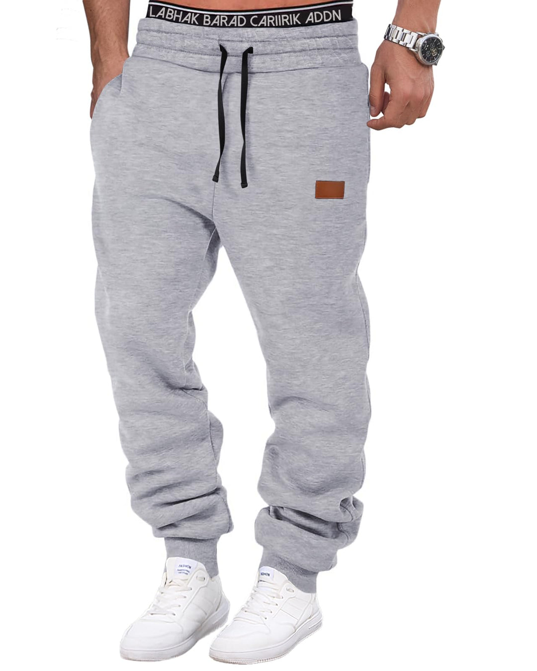 HMIYA Jogginghose Herren Baumwolle Trainingshose Sporthose Freizeithose Lang Hosen Klassische Sweath