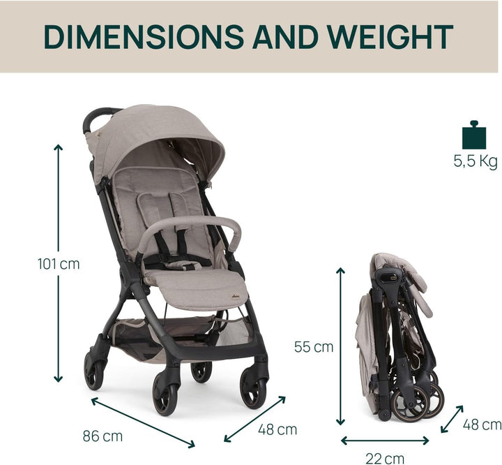 Chicco WE 2 Kinderwagen, leichter, faltbar, von 0 Monaten bis 22 kg, Reise-Kinderwagen, leichter Flu