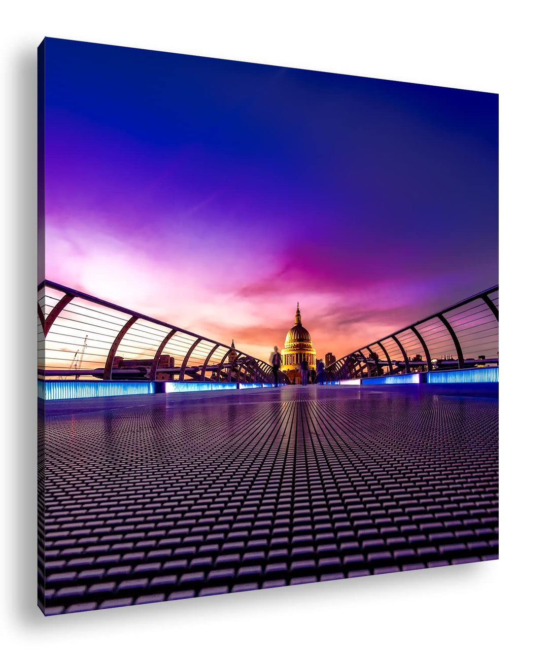 Dämmerung im historichen London Format: 60x60 als Leinwandbild, Motiv fertig gerahmt auf Echtholzrah