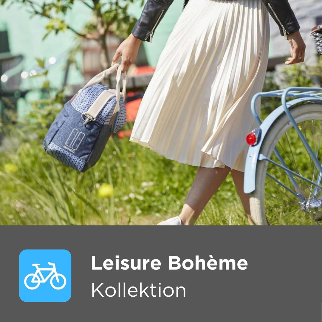 Basil Bohème Citybag KF – Lenkertasche – wasserabweisendes Polyester – inkl. KF Adapterplatte – 8 Li