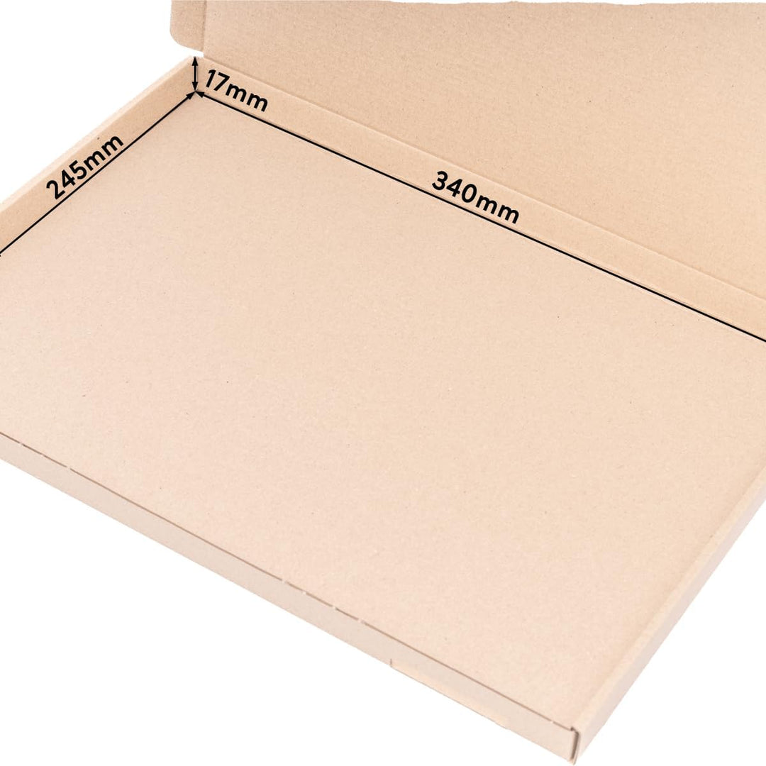 100 Grossbriefkartons 350x250x20mm Braun Versand Post Faltschachtel GB-2 DIN A4 / B4 für Warensendun