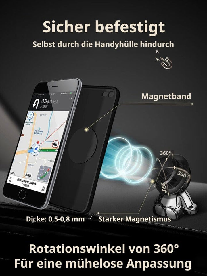 aokway Magnet Handyhalterung Auto – Lustige Mad Hatter Figur KFZ Handyhalter, 360° drehbar, Armature