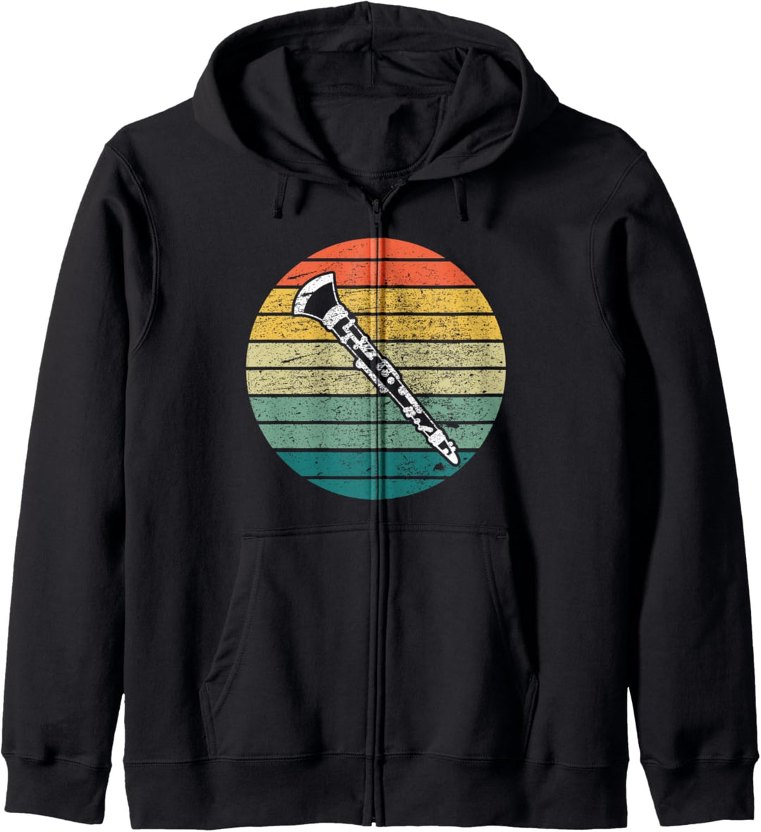 Vintage Klarinettisten Geschenk Retro Musiker Klarinetten Kapuzenjacke