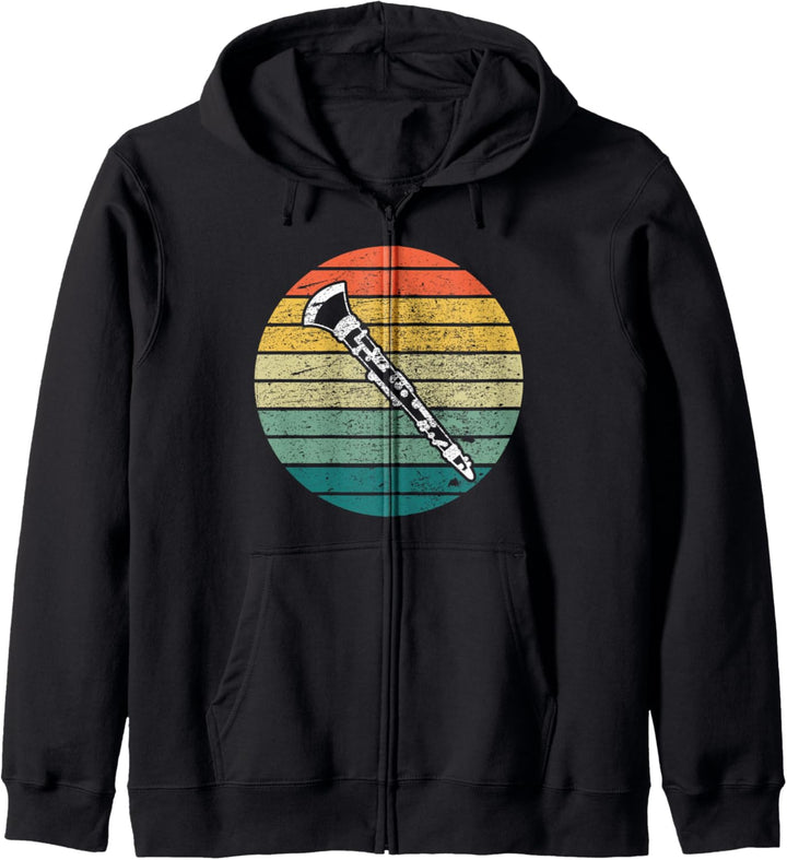 Vintage Klarinettisten Geschenk Retro Musiker Klarinetten Kapuzenjacke