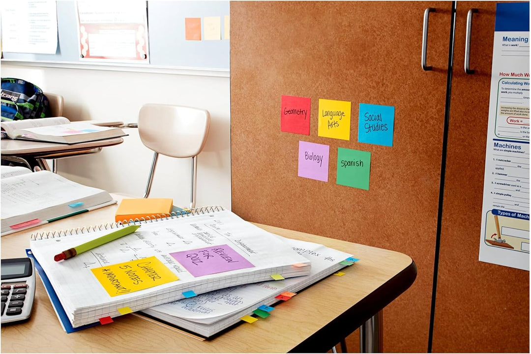 Post-it Super Haftnotizen, 12 Haftnotizblöcke, 7,6 x 7,6 cm, ideal für die Organisation in Ihrem Woh