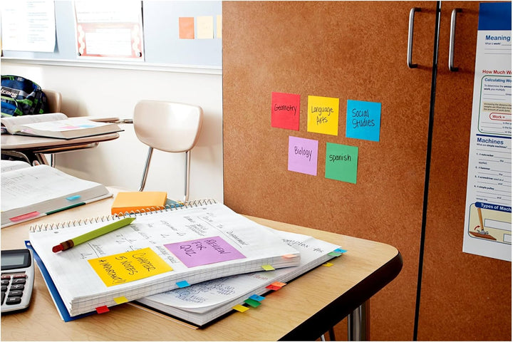 Post-it Super Haftnotizen, 12 Haftnotizblöcke, 7,6 x 7,6 cm, ideal für die Organisation in Ihrem Woh