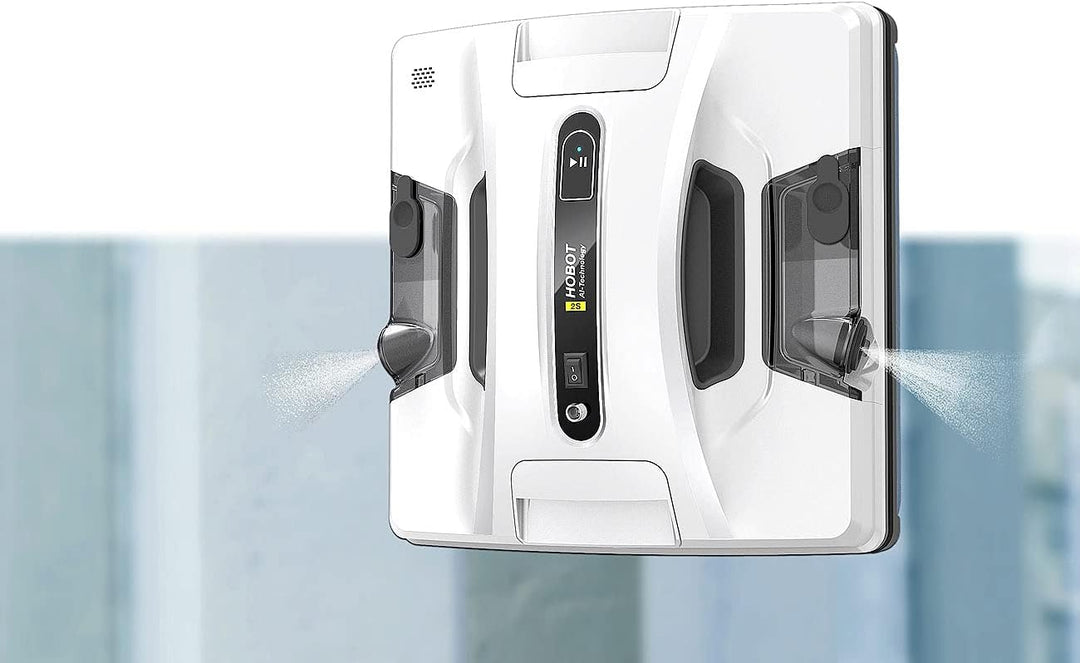 Sichler Exclusive Fensterwischroboter: HOBOT-2S Profi-Fensterputz-Roboter; Dual-Sprüher; Sprachausga