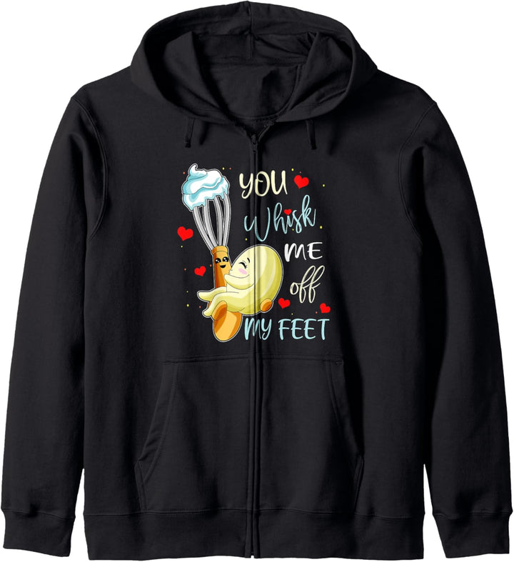 You Whisk Me Off My Feet Valentine Funny Food Pun Wordplay Kapuzenjacke
